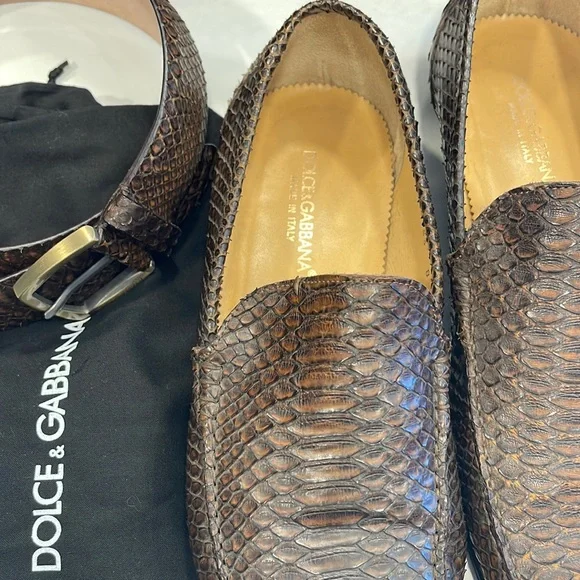 Dolce & Gabbana | Shoes | Dolce Gabbana Snakeskin Shoes Belt  display picture 1